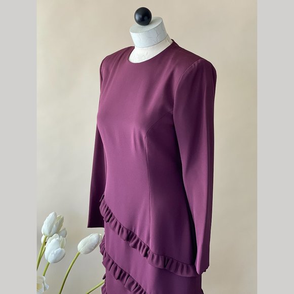 EUC Beautiful Ruffled Travilla Cocktail Dress - Picture 5 of 12